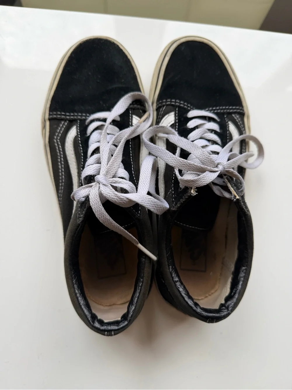 Vans Black Canvas Low-Top Sneakers with White Stripe
